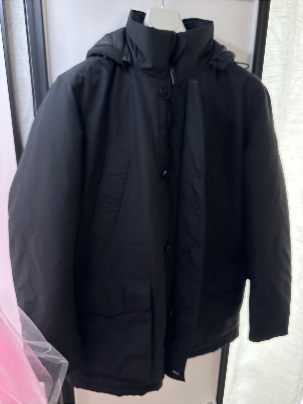 Boss Men's Black Hooded Parka Jacket